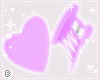✧ Violet Heart Clips