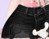 🤍 Black Denim Skirt
