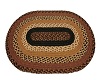 braided brown oval rug