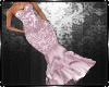 Satin Lace Pink Gown