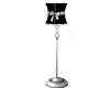 blk and silver flo. lamp
