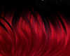 Hair for Caps-Black/Red