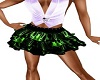 green poof skirt