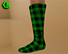 Green Socks Plaid Tall F