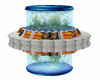 cylinder fish tank loung