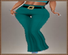 Teal Pants-Gold Buckle