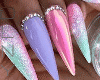 Rainbow Diamond Nails