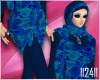 24:Blue Flower Hijab
