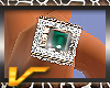*V*EmeraldPinky Ring