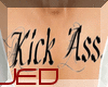 Kick  Chest Tattoo