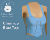 Chain up Blue Top