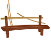 asian bamboo bench