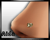 A~Gold stone nose stud