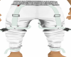 white strapped pants