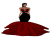Romantic red & blk dress