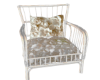 Cream Boho Rattan Chair