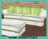GREEN & WHITE COUCH SET