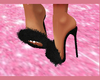 ALL BLACK FUR MULE