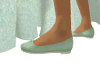 Pale Green Flat Shoes