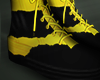 Black Yellow High Boots