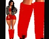 Red Fur Bling Tall Boot