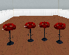 red bar stools