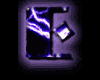 Purple letter E