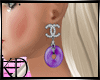 CH Earrings Purple