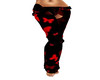 red butterfly biker pant