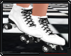 {D} White Roller Skates