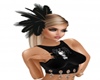 Masquerade Feathers Blk