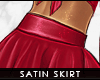 - satin skirt . red -