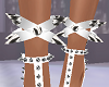 Anklets White n Spiked