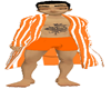 robe n shorts m orange
