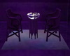 2 Purple Chairs & Table