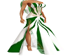 Long Green/White dress
