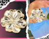 nc | gold flower clutch