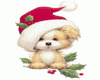 Christmas dog sticker