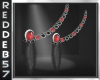 Gothic Black Red Earring