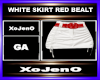 WHITE SKIRT RED BEALT