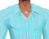 Aqua Pinstripe Shirt