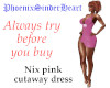 Nix pink cutaway dress