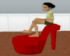 [tes] heel chair red
