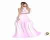 Pink white gown