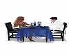 table couple blue night