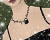 ☆ black clip necklace