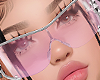 ❤ Cross Glasses Pink