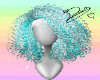 Cyan and White Curls