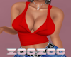 Red Busty Crop top