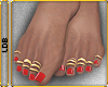 Bare Feet Toe Rings II